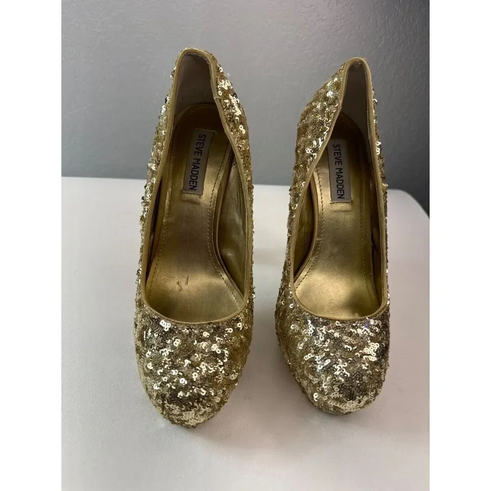 Steve Madden Size‎ 7.5 Sequin Platform High Heels